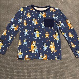 Little Sleepies Blue and Orange Long Sleeve Tee